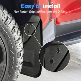 Mud Flaps Splash Guards Compatible with Toyota Tacoma 2024 2025 Accessories 4pcs Front and Rear Mud Guards No Drilling Fender Mudguards Heavy Duty Protection