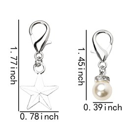 Shoelace Shoe Charms Chains for Women Star Shoelace Ornament Pearl Chains for Boots Shoes Chains Shoe Accessories Shoes Charm Accessories for Women 6 Pcs Bag Handbags Chains Charms Decorations