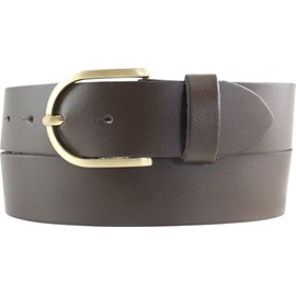 BELTINGER Women's Belt Made of 100% Genuine Leather 4 cm Jeans Belt for Women 40 mm Split Leather Belt in 4 cm with Gold Clasp, Brown, Gold