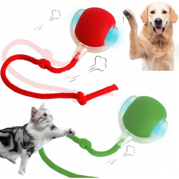 JinRui-T 2 PCS Interactive Cat Toy Rolling Ball Chewie Viral