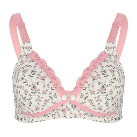 Floral Lace Bra Maternity Nursing Bra Cotton Front Open Breastfeeding Pregnant Women Clothing (36/80)
