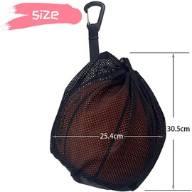 HIDOSNG Mesh Ball Bag, 1 Pcs Single Ball Bag with Zipper Pocket, Clip on Ball Holder