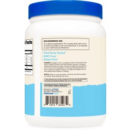 Polvo hidrolizado de colágeno puro Nutricost (bovino) - alimentado con pasto, 1 lb (454 g)