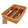 myHomeBody Rectangle Wicker Utensil Holder | Utensil Organizer | Cutlery