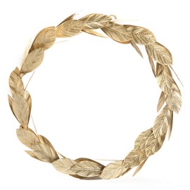 Gold Leaves Metal Wreath Wall Decor for Front Door,13 inch Door Wreath for Christmas,Window,Wedding,Party Decoration