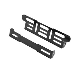 Hihaha Black Universal Motorcycle Adjustable License Number Plate Frame Durable Material