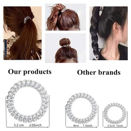 Peuubuy Hen Party Hair Bobbles No Damage Bridesmaid Bridal Shower Gifts Wedding Anniversary Spiral Hair Bobbles Hair Bobbles for Party Supplies (Set of 8)