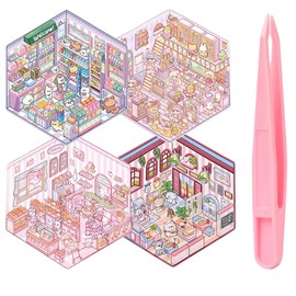 Cosmeria Creative 3D Home Stickers, DIY Stress Relieving Reusable Cartoon Scenes High Quality Materials Unique Gift Idea