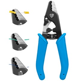 Multi functional three port Fiber optic stripping pliers 125-250um coating stripping tool, high-precision Fiber optic stripping pliers with adjustable wrench FTTH fiber stripping tool
