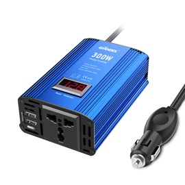GIANDEL 300W Wechselrichter Kfz spannungswandler 12V auf 230V Power Inverter mit Universal Steckdose und LED-Anzeige, Stromwandler/Umwandler Dual USB 4.8A Für Tablets Smartphones