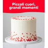 dekora - Sprinkles di zucchero a forma di cuore rossi