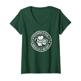 Womens Irwin Irish Family Name V-Neck T-Shirt