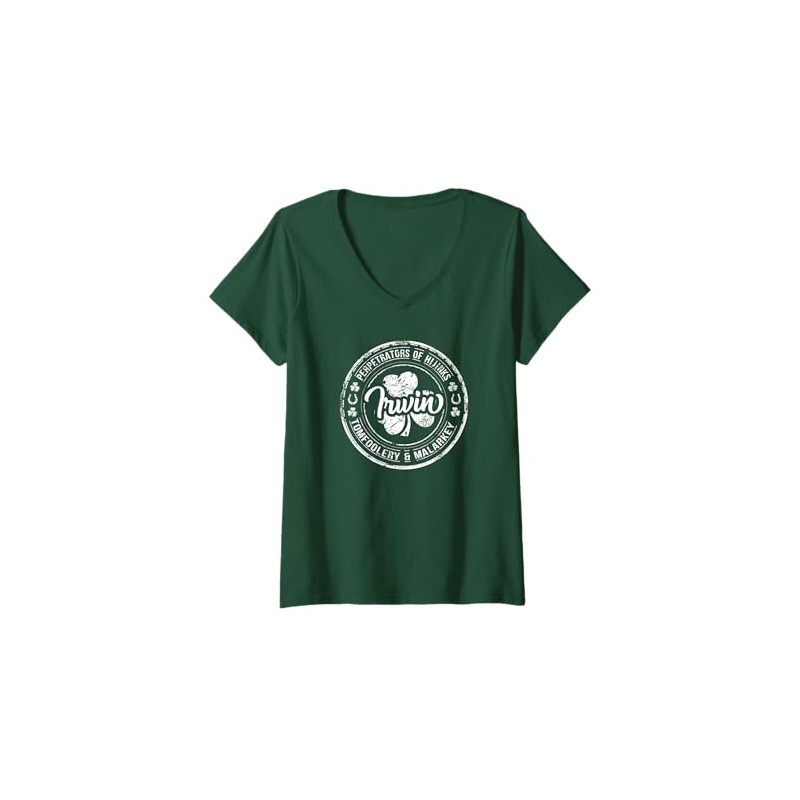 Womens Irwin Irish Family Name V-Neck T-Shirt