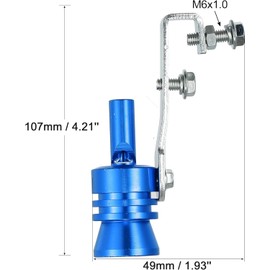 Set of 2 Red and Blue Turbo Sound Whistle Car Turbo Whistles Set L, Aluminium Car Turbo Silencer Turbo Silencer Sound Simulator Whistle for All Vehicle Models