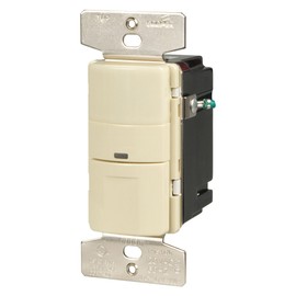 Eaton VS306U-A 600-Watt 3-Way & single Pole Infrared Wall Mount Vacancy Sensor, Almond,