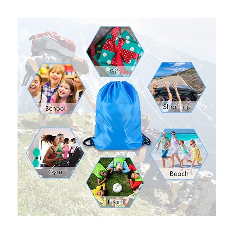 Drawstring Backpack Bags, Gym Bulk Cinch Tote Sackpack Sack Bulk