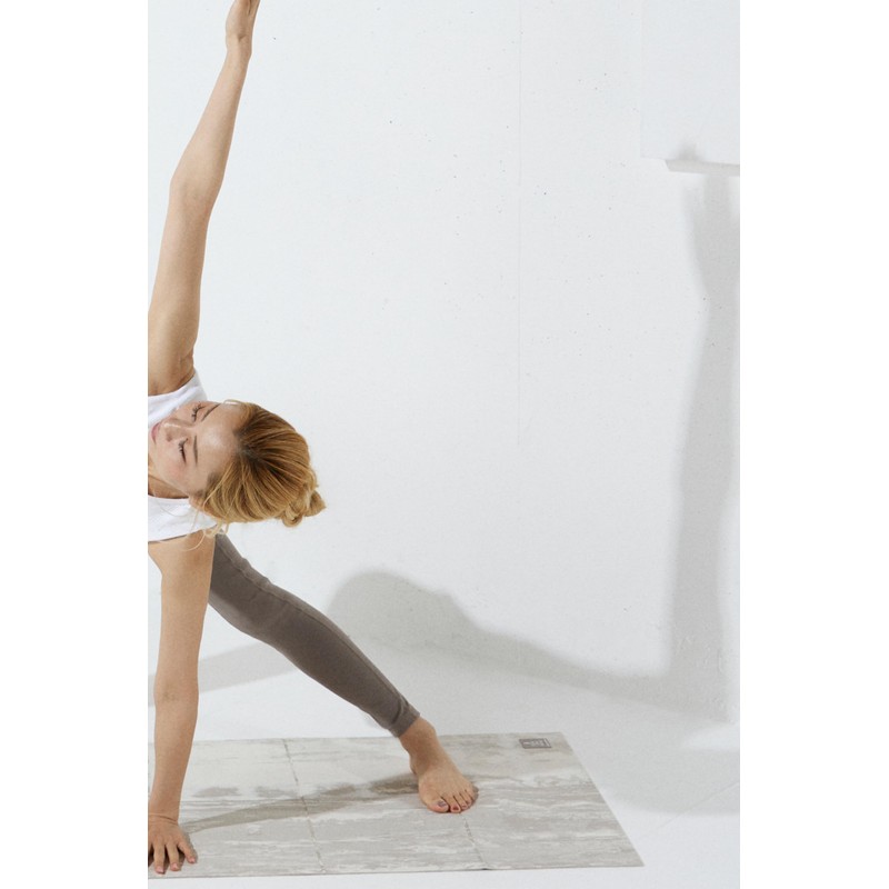 (Style Boat Market) aya Collaboration Folding Recovery Yoga Mat, Beige,