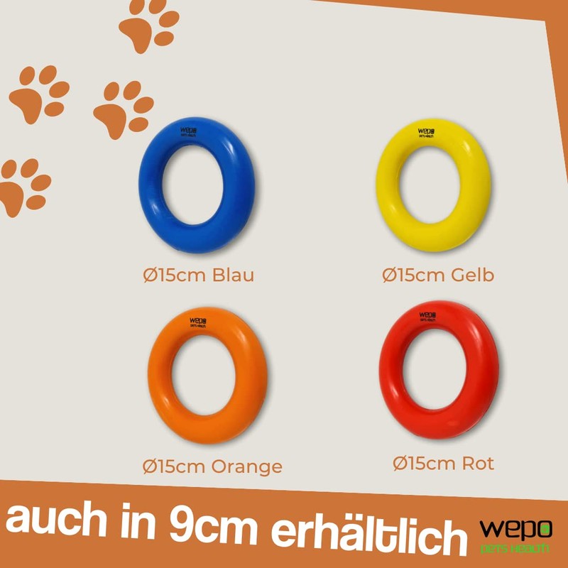 WEPO Teething Ring Dog Diameter 15 cm Orange - Puppy