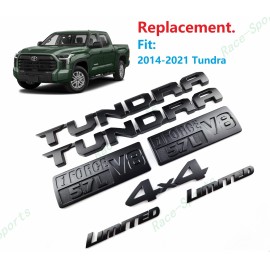 Toyota Matte Black Door Tundra Limited 5.7L I Force V8 Rear 4X4 EMBLEM Tundra 2014-2021