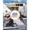 HZSIFU 7.8 x 7.8 Inch D-Ring Anchor Plate for Concrete