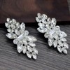 TENDYCOCO 1 Pair Shoe Buckle Rhinestone Crystal Shoe Clip Silver