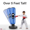 Rukala Kids Punching Bag Set - Boxing Gloves, Karate Black