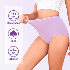 PPBYS Womens Underwear Pack,C Section High Waisted Underwear Tummy Control Moisture-Wicking Brief Underwear,No Show Seamless Panties 6Packs
