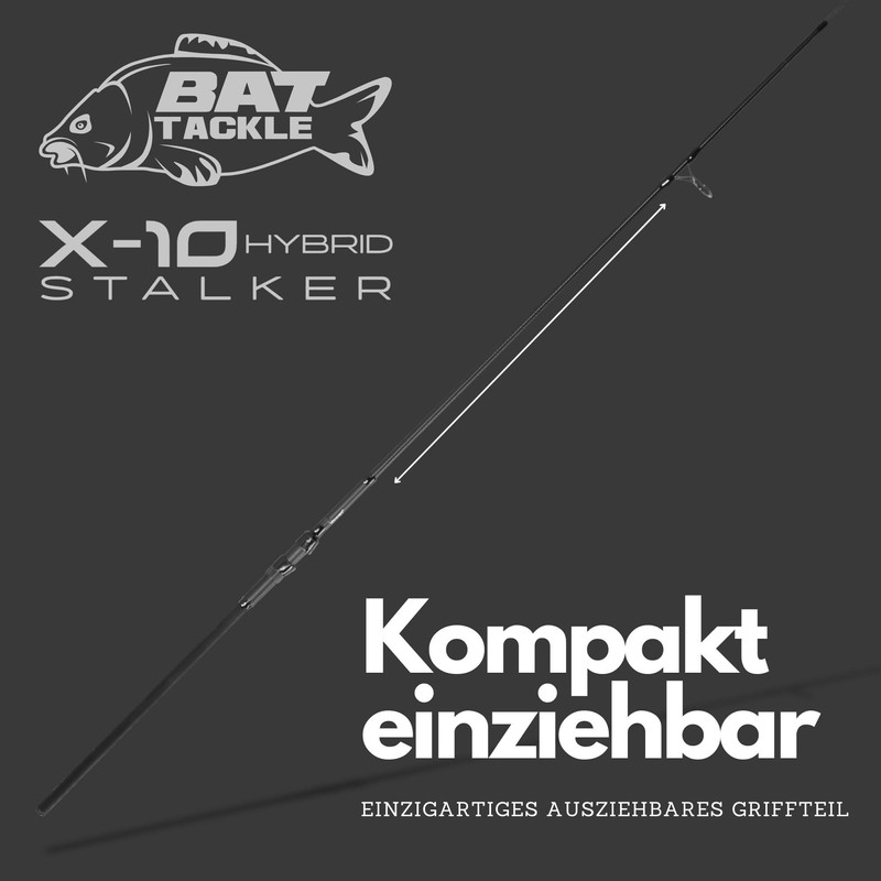 BAT-Tackle X-10 Hybrid Stalker Carp Rod - 30T Carbon Rod