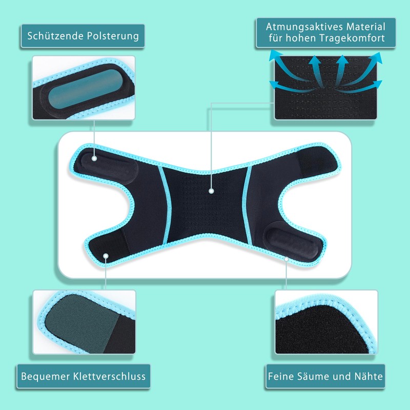 PAIGOO Knee Brace, Dual Patella Support with Compression Adjustable for