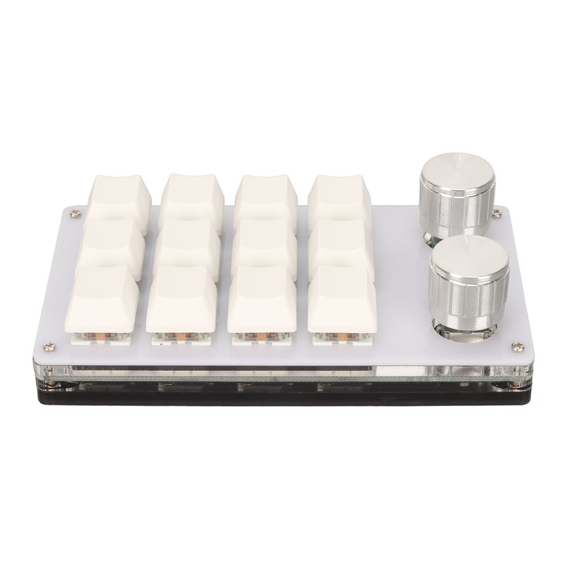 Mini 12 Key Keypad with 2 Knob Blue Switch DIY