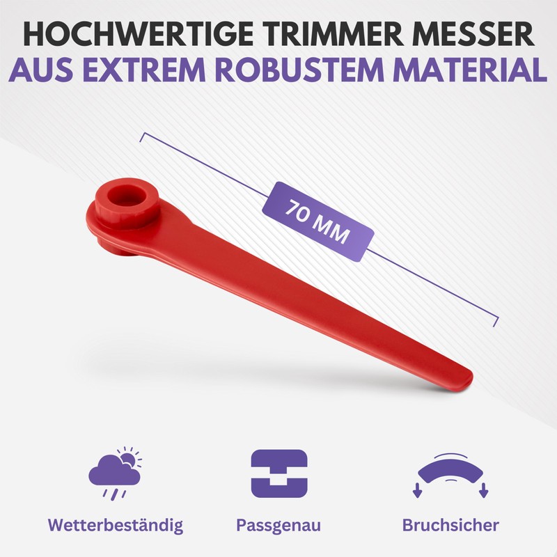 Filzada ® 50 x Grass Trimmer Blades Suitable for Gardena