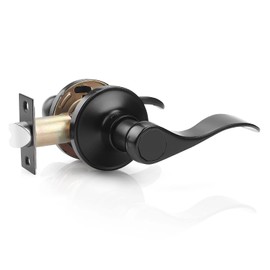 Probrico Black Passage Door Handles Passage Door Levers Hall/Closet Door Handles,Heavy Duty Interior Keyless Door Locks for Both Left or Right Sided Doors