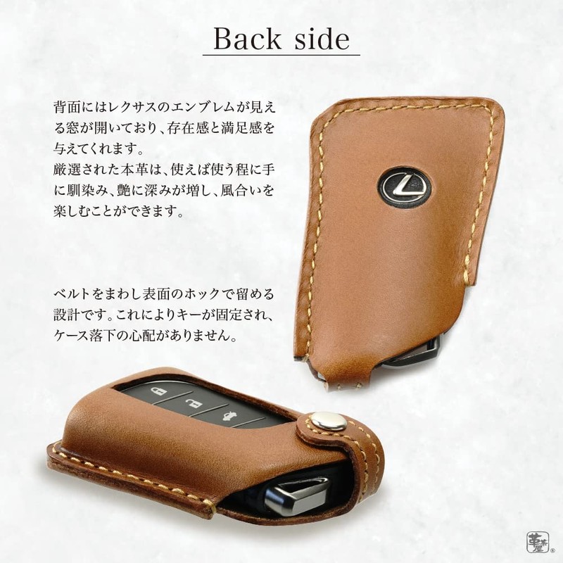 [Leather Chaya] Lexus Smart Key Case, Genuine Leather Cover, LS