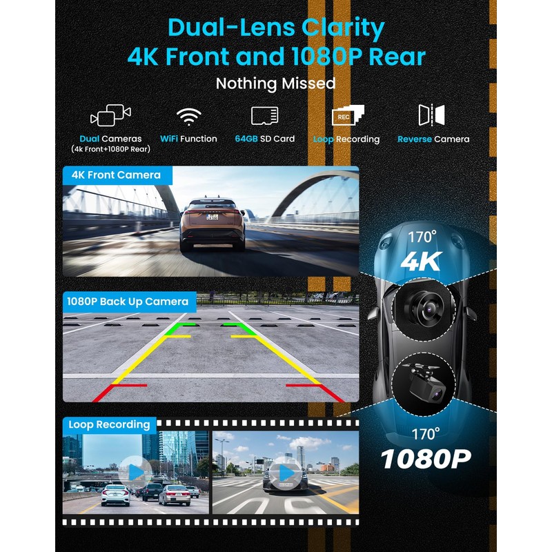 IK5 9" Wireless Apple CarPlay & Android Auto Screen, Portable