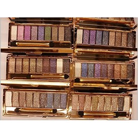 9 Colors Diamond Bright Colorful Makeup Eye Shadow Palette Set Flash Glitter Eyeshadow kit with Brush (All Six Shades)