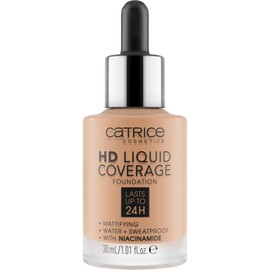 Catrice | HD Liquid Coverage Foundation | 24H Wear, Matte Finish, High Coverage, Waterproof Formula with Niacinamide | Vegan & Cruelty Free (040 | Warm Beige)