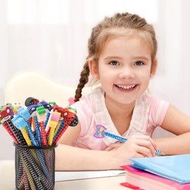 SULOLI 24 Pieces Pencils with Erasers, Fun Wooden Pencils Set for Kids Party Bag Class Gifts School Supplies