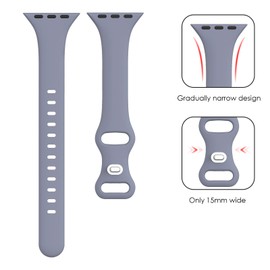 SWEES Sport Band Compatible with iWatch 38mm/40mm, 3 Packs Narrow Soft Silicone Slim Thin Small Replacement Wristband Compatible for iWatch Series 6 5 4 3 2 1 SE Sport Edition Women Men