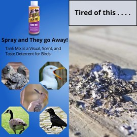 Bird Repellent Spray, Residential Bird Problem Solution by Flock Free Bird Control, 4 oz Concentrate