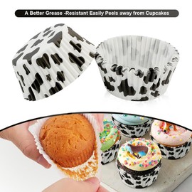 Cupcake Liners,100 pcs Muffin Liners,Cupcake Wrappers,Paper Cupcake Liners,Cow Animal Paper Muffin Cupcake Liners,Muffin Baking Cups,Paper Baking Cups,Cupcake Papers,Standard Size 2x1.25inch