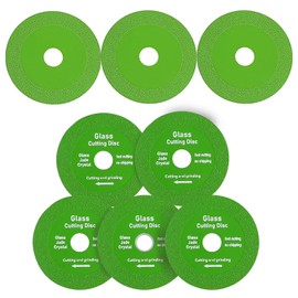 YUENTOEN 8Pcs Glass Cutting Disc, 4 Inch Glass Ceramic Cutting Polishing Disc with 20mm Hole for Angle Grinder, Diamond Ultra-Thin Saw Blade for Grinding of Glass Jade Crystal Tile