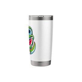 Cute T-Rex Cartoon Watermelon Eyes Summer Fruit Stainless Steel Insulated Tumbler