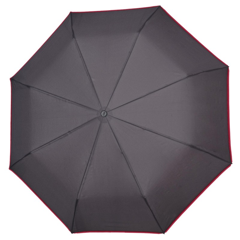 PERLETTI Black Men's Automatic Umbrella with Pattern - Windproof Pocket