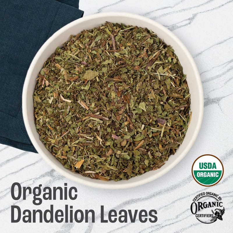 J Mac Botanicals, Organic Dandelion Leaves (4 oz bag) USDA