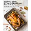 Armorbear Turkey Roasting Pan with Rack Non stick Carbon Steel