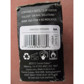 Cuccio Colour 6078 Vivacious Verdigris 13mL metallic matte Nail Polish 6-pack