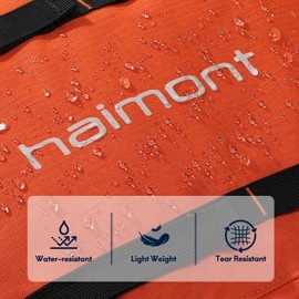 Haimont Rolltop Backpack Commuter Carry on Backpack for Women Men Water-Resistant Daypack with Multiple Pockets, 20L, Orange