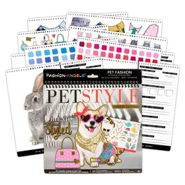 Fashion Angels Pet Fashion Sticker Stylist - 30 Style Sheets for Kids Coloring - Name, Accessorize, and Design Unique Outfits for Your Favorite Animals - Road Trip Essentials - Ages 6 and Up