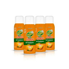 OdoBan 4 PK: OdoBan Air Freshener Eco-Friendly Real Citrus Odor Eliminator 10 Oz Orange