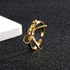 GLMOCM Bow Ring for Women Gold Bow Knot Ring Adjustable
